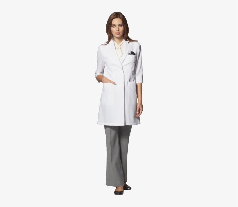 Women's Flare & Summer Fit Lab Coat - White Coat, transparent png #622161