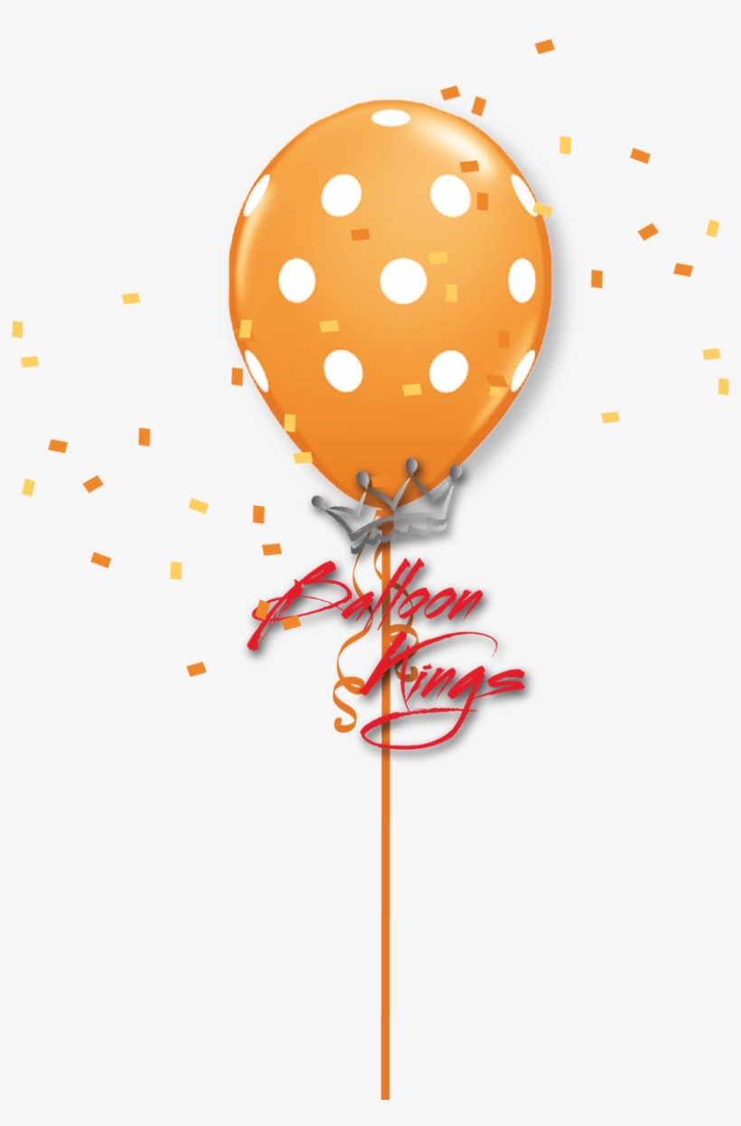 11in Orange Polka Dots - Polka Dot, transparent png #622270