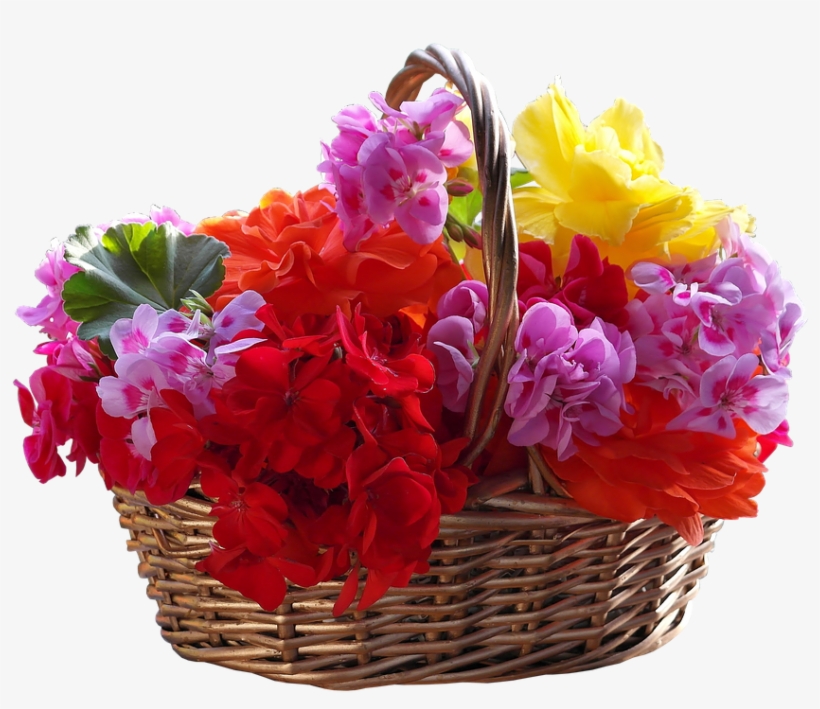 Basket, Bouquet, Flower, Easter, Ornament, Petal - Basket Of Flowers Png, transparent png #622645