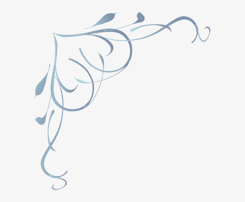 Big Blue Divider Clip Art At Clker - Fancy Corner Border Png - Free