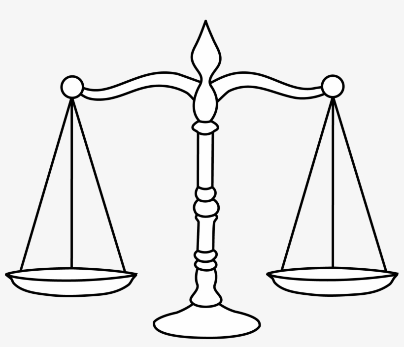Legal Scales Line Art - Scale Coloring Page, transparent png #623083