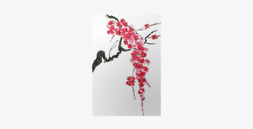 A Branch Of A Blossoming Tree - Pink Flowers Of Sakura Scarf, transparent png #623136