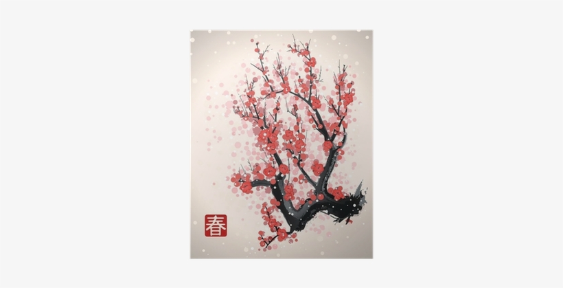 Blossom Tree Branch - Vector Graphics, transparent png #623324