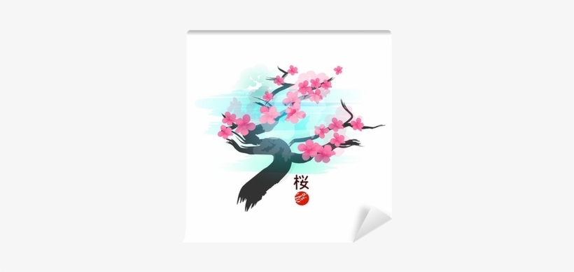 Japanese Cherry Blossom Tree Vector, transparent png #623356