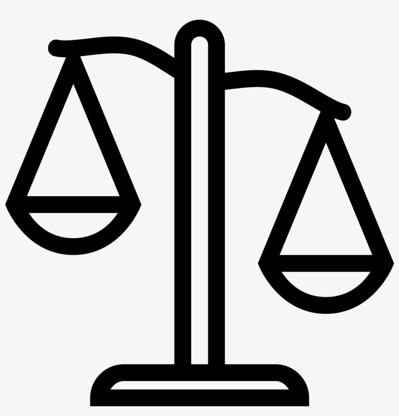 Scales Of Justice Icon Png Download - Icona Bilancia Png, transparent png #623418