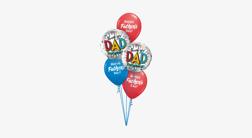 Happy Fathers Day Thank You Balloon Bouquet - Balloon, transparent png #623563
