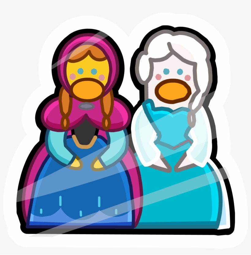 Anna And Elsa Pin Icon - Club Penguin De Frozen, transparent png #623778