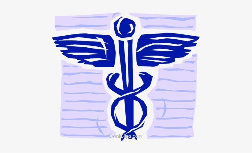 Caduceus Medical Symbol Royalty Free Vector Clip Art - Clip Art, transparent png #623837