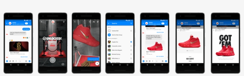 Nike Facebook Messenger Ar - Facebook Augmented Reality Nike, transparent png #623895