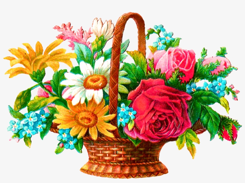 Flower Basket Png Clip Freeuse - Bouquet, transparent png #623898