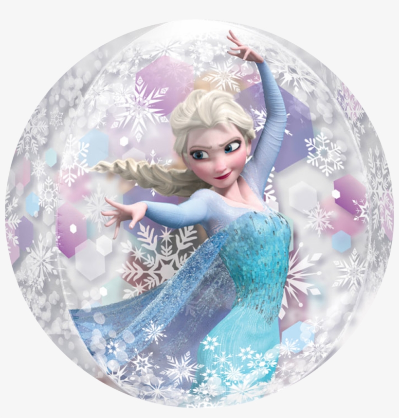 Frozen Elsa & Ana Clear Bubble Balloon Orbz - Frozen Orbz Balloon, transparent png #624060