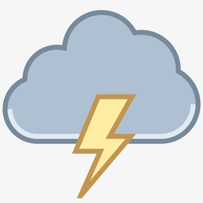 Storm Clipart Transparent - Cloud Lightning Symbol, transparent png #624199