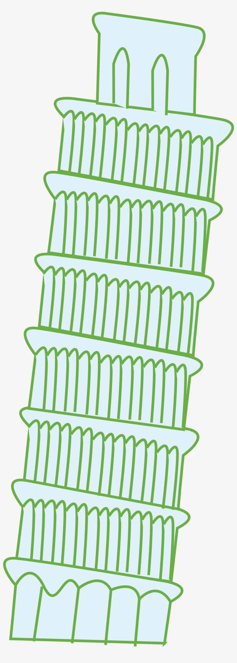 Open - Leaning Tower Of Pisa Svg Commons, transparent png #624324