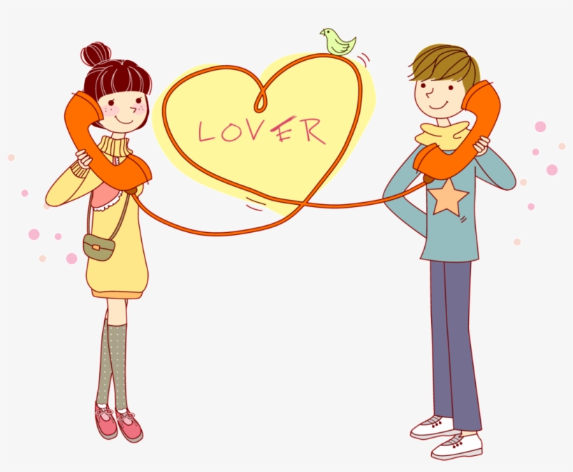 Cartoon Dating Illustration Valentines Day Elements - Illustration, transparent png #624328