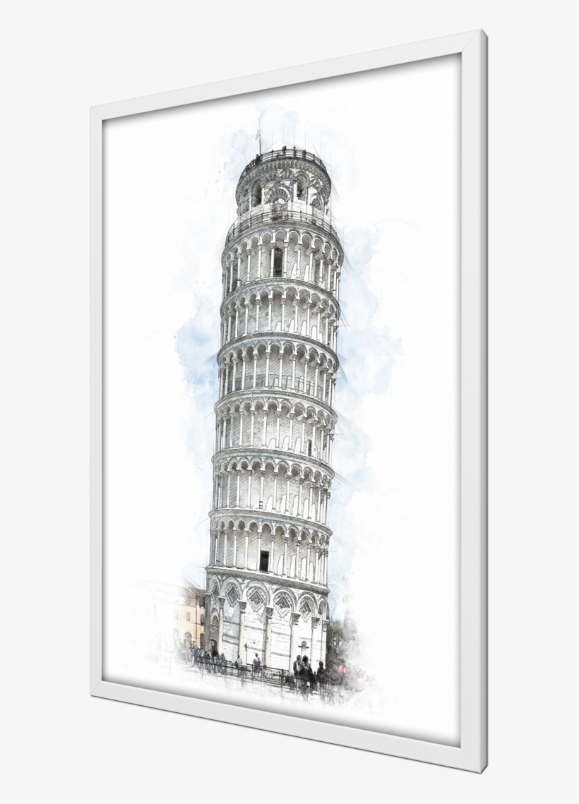 Leaning Tower Of Pisa Sketch - Leaning Tower Of Pisa, transparent png #624558
