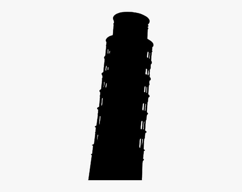 Leaning Tower Of Pisa - Silhouette Leaning Tower Of Pisa, transparent png #624586