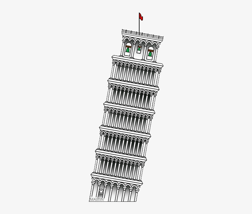 Leaning Tower Of Pisa - Leaning Tower In Pisa Art, transparent png #624643
