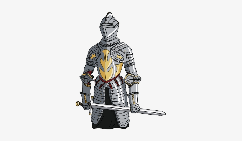 Svg Royalty Free With Sword The Arts Image Pbs - Medieval Knight Drawing, transparent png #624716