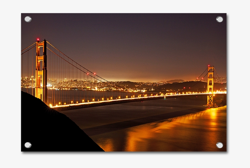 Nigh Look Golden Gate Bridge - Golden Gate Bridge, transparent png #624863