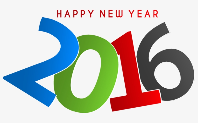 Multicolor New Year 2016 Text Design - 2016 Text Design, transparent png #624990