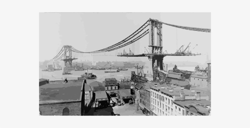 Golden Gate Bridge Suspension Bridge Empire State Building - Manhattan Bridge 1909, transparent png #625015