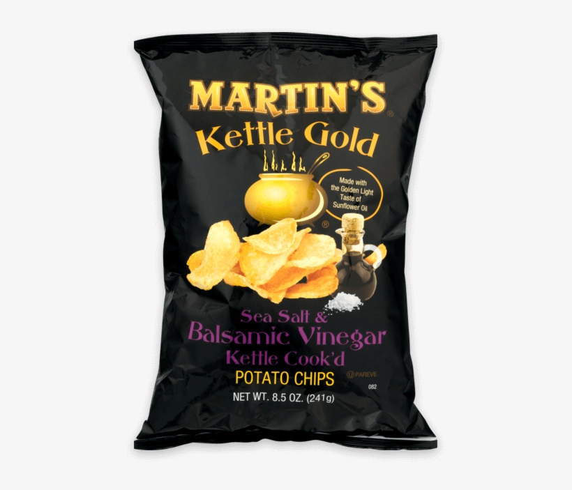Martin's Kettle Gold Potato Chips Sea Salt & Balsamic - Martins Kettle Gold Potato Chips, Sea Salt, transparent png #625058