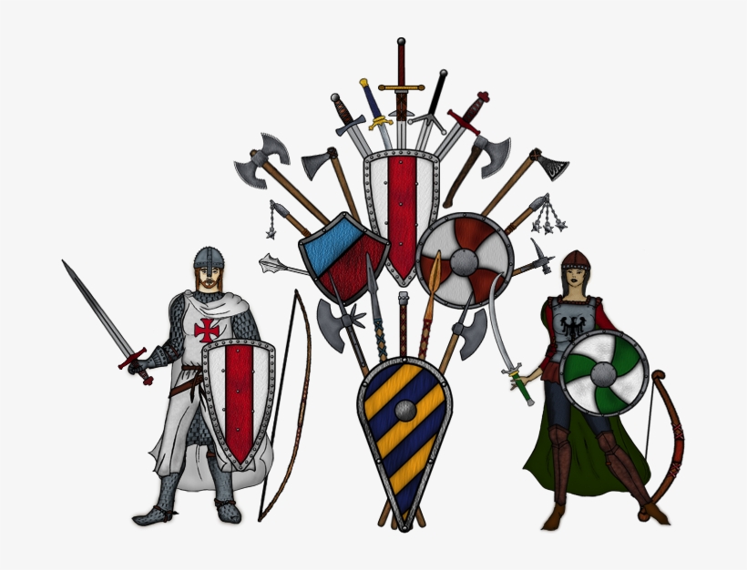Weapons And Armor - Medieval Knights And Weapons, transparent png #625096