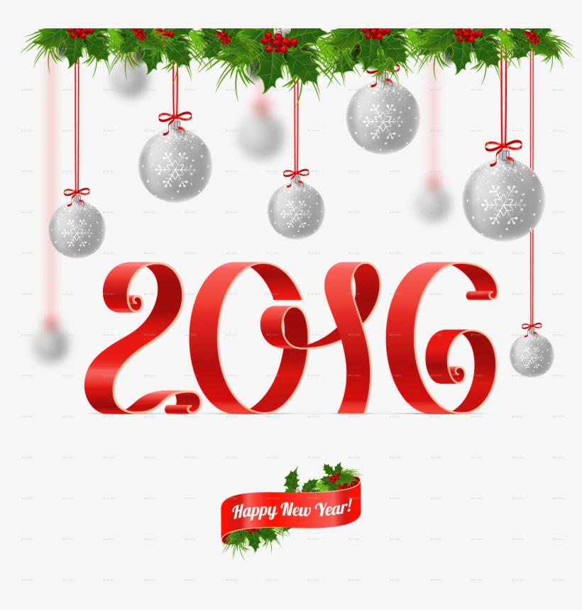 Merry Christmas And Happy New Year - Merry Christmas Balls And Happy New Year Transparent, transparent png #625232