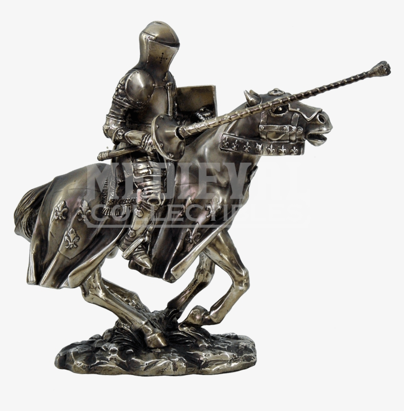 Medieval Knight Png Pic - 8.5 Inch Armored Knight With Lance On Horse Resin Statue, transparent png #625305