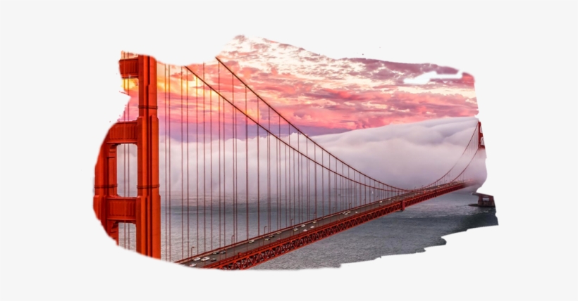 San Francisco Bridge - Golden Gate Bridge Pillow Case, transparent png #625474