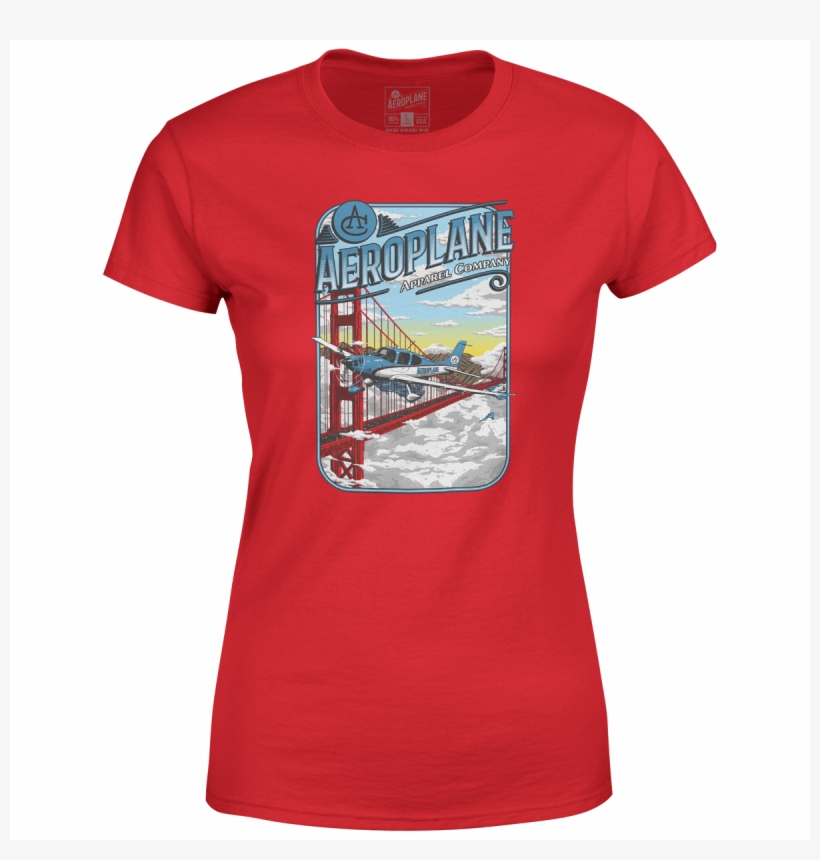 Cirrus Over The Golden Gate Bridge Aeroplane Apparel - Shirt, transparent png #625498