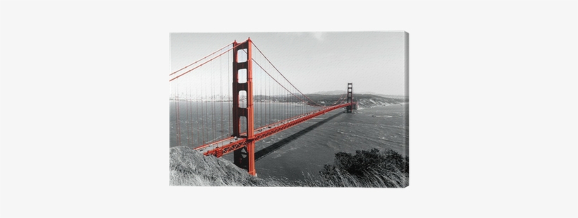 Golden Gate Bridge Illustration Png Download - Ambesonne Apartment Decor Collection, Golden Gate Bridge, transparent png #625586