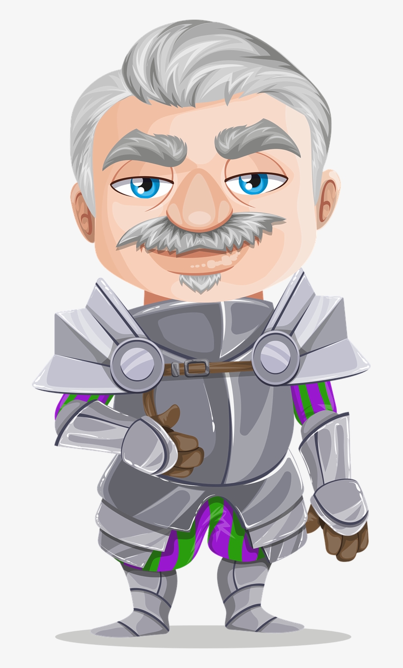 Knight Free To Use Clipart - Old Man Knight Cartoon, transparent png #625608