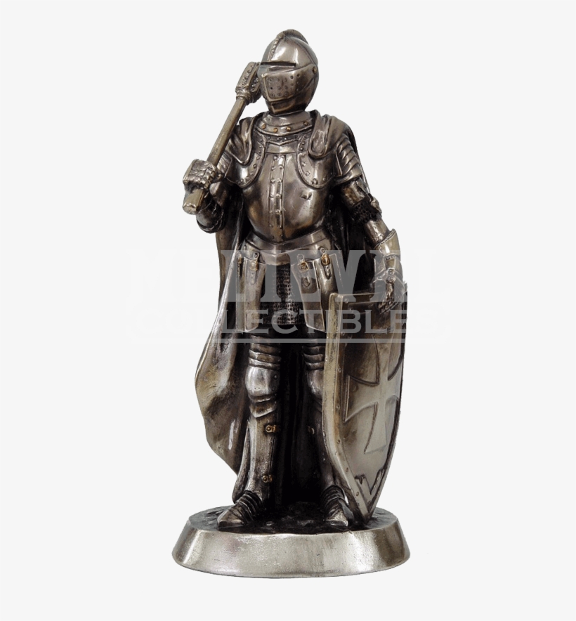 Mace Wielding Medieval Knight Statue - Statue Mace, transparent png #625654