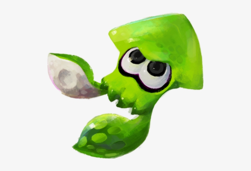 File - Squidgreensplatoon - Splatoon Squid, transparent png #625869