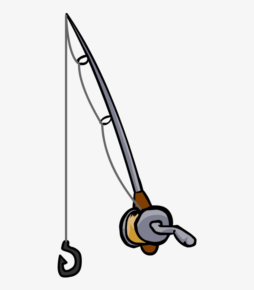 Fishing Rod Clipart Black And White - Easy Fishing Pole Drawing, transparent png #625918