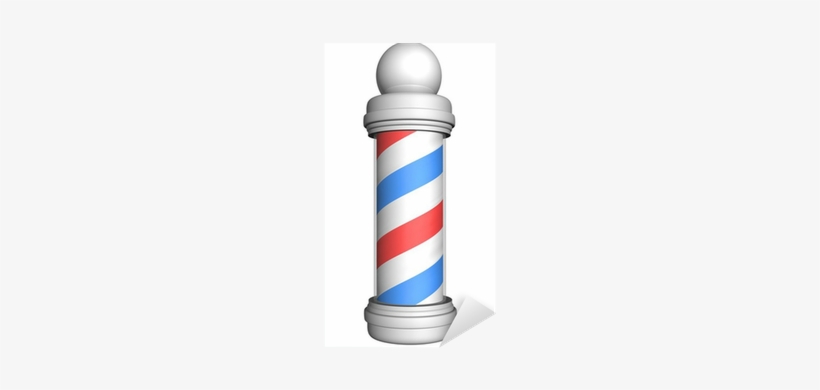 Old-fashioned Barber Pole With Red, White, And Blue - Barbershop, transparent png #625972