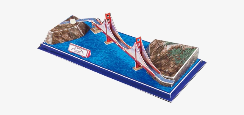 Quick Overview - Golden Gate Puzzle 3d, transparent png #626046