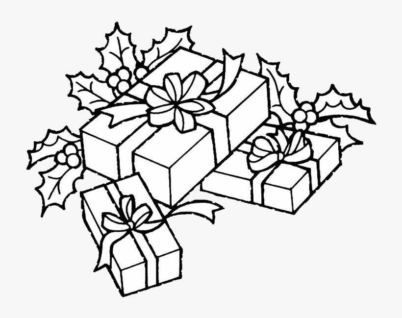 Christmas Presents Coloring Pages - Imagenes De Regalos Navideños Para Colorear, transparent png #626140