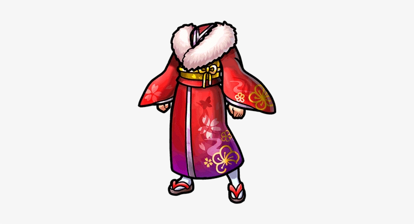 Gear-red New Year's Kimono Render - Unison League Kimono, transparent png #626529