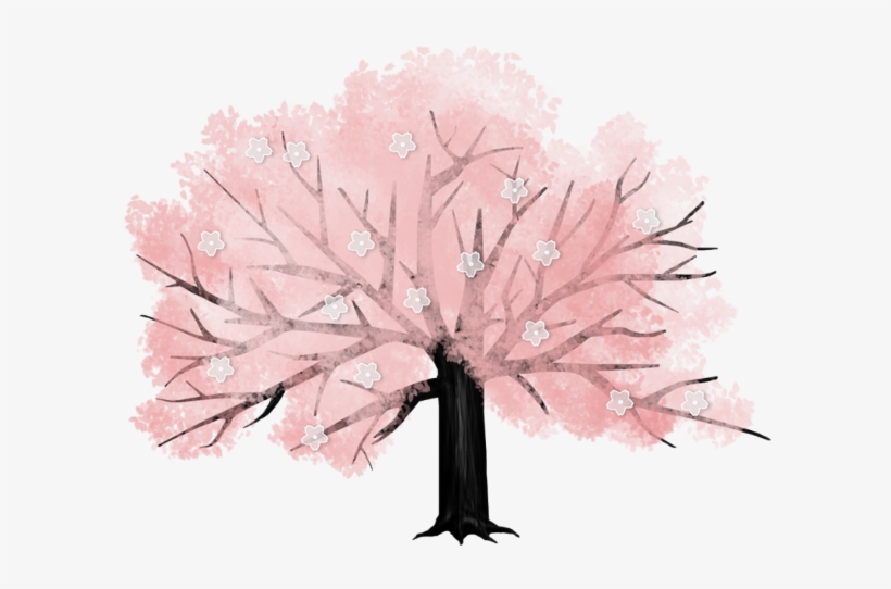 Arbre - Tree - Feuille Etc - - Cartoon Cherry Blossom Tree Transparent, tra...