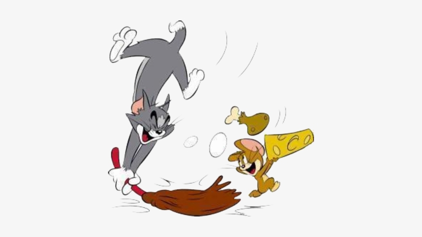 Tom And Jerry Psd24909 - Tom & Jerry Fight, transparent png #627775