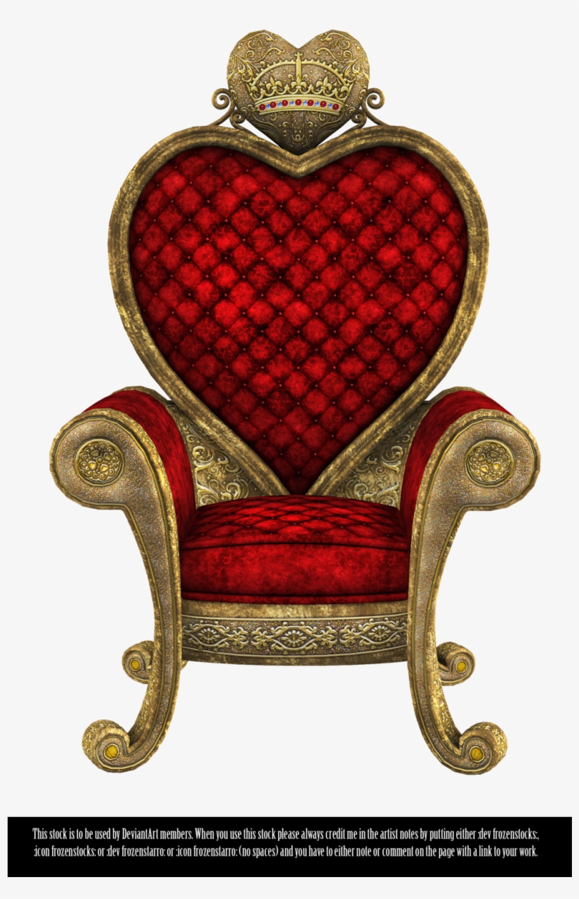 Queen Of Hearts Throne Render 01 By Frozenstocks On - Trono De Reina Png, transparent png #627792