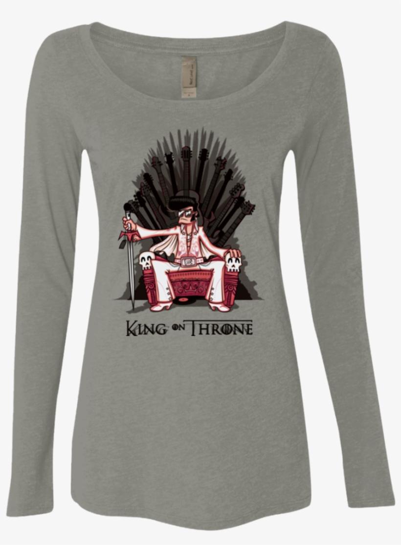 King On Throne Women's Triblend Long Sleeve Shirt, transparent png #627882
