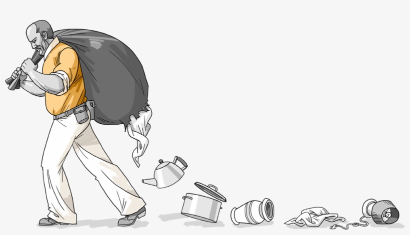Do Not Use Trash Bags To Pack Your Stuff - Man Carrying Garbage Bag, transparent png #628331