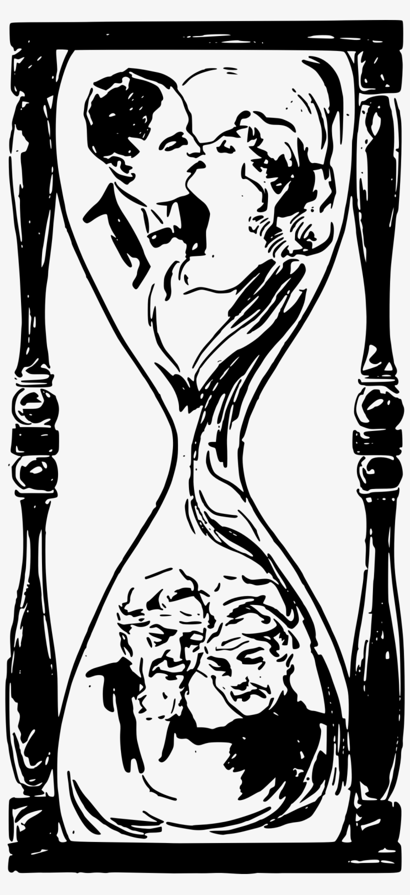 Big Image - Couple In Hourglass, transparent png #628667