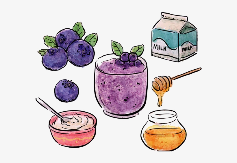 Smoothie Milkshake Muffin Blueberry - Aspire Bulksale White Bib Aprons Diy Blank Artist Crafts, transparent png #629730