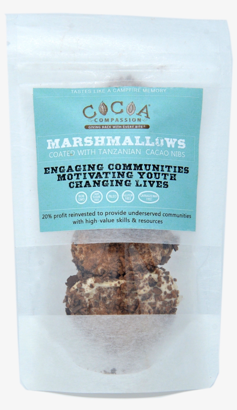 Paleo Marshmallows Coated With Tanzanian Cacao Nibs - Marshmallow, transparent png #629773