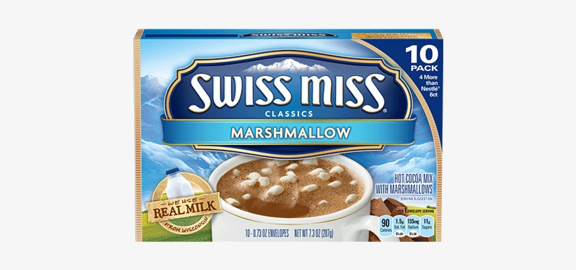 Milk Chocolate With Marshmallow - Swiss Miss Hot Chocolate, transparent png #629920