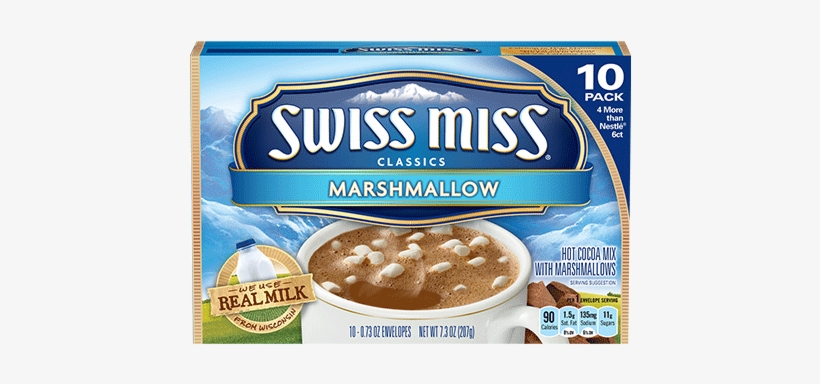 Milk Chocolate With Marshmallow - Swiss Miss Hot Chocolate, transparent png #629920